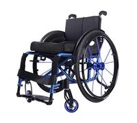 KXPSWGE Silla De Ruedas Deportiva, Silla de ruedas plegable ligera con Ruedas Desmontables,diseño de doble freno,Silla de ruedas autopropulsada, Cojín Grueso, Aluminio(C,Seat width 40cm/15.7in)