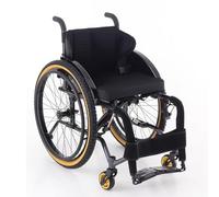 KXPSWGE Silla de ruedas ligera para adultos, aluminio, ergonómica, deportiva, plegable, silla de ruedas de transporte, silla de ruedas manual con frenos de mano y ruedas traseras de liberación rápida