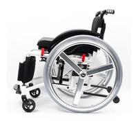 KXPSWGE Silla de Ruedas Ligera para Adultos,Ultraligera de Aleación de Aluminio, Silla de Ruedas Plegable Deportiva, Silla de Ruedas Autopropulsable,xtracción con un botón(Seat Width 38cm/15in,A)