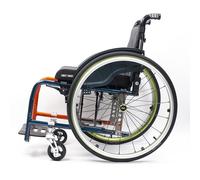 KXPSWGE Silla de ruedas para deportes, Plegable,Ligera, Ergonómica,Silla de ruedas de aluminio para viajes, Silla de ruedas de tránsito, fácil de desmontar,Freno manual(Seat width 42cm/16.5in)