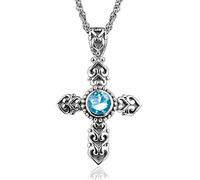KXQYIKYI 925 Colgante de Collar Cruzado de Plata esterlina para Mujeres con Fiesta de Piedra Esmeralda Joyas Finas s