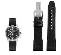 KXQYIKYI Banda de reloj de cuero nylon 20 mm 21 mm 22 mm Fit para IWC Le Petit Prince Big Pilot Top Gun IW3777 Black Sport Canvas Store