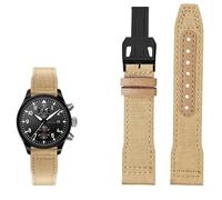 KXQYIKYI Banda de reloj de cuero nylon 20 mm 21 mm 22 mm Fit para IWC Le Petit Prince Big Pilot Top Gun IW3777 Black Sport Canvas Store