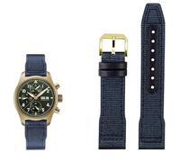 KXQYIKYI Banda de reloj de cuero nylon 20 mm 21 mm 22 mm Fit para IWC Le Petit Prince Big Pilot Top Gun IW3777 Black Sport Canvas Store
