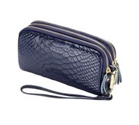 KXQYIKYI Billeteras de Carteras de Mujeres Bolsos de Cuero genuinos Bolsos de Noche Carteras de Monedas de Bolsas de Bolsas de Tarjetas de presentación (tamaño: Azul)