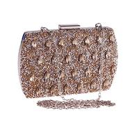 KXQYIKYI Bolso de noche para mujeres bolsillo de perforación caliente estuche duro bolso cuadrado pequeño traje de vestir para damas