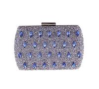 KXQYIKYI Bolso de noche para mujeres bolsillo de perforación caliente estuche duro bolso cuadrado pequeño traje de vestir para damas