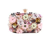 KXQYIKYI Bolsos para mujeres Bolsos de noche de embrague de flores carteras de boda Bolsos de novia de la fiesta de la fiesta de la fiesta de la fiesta de la fiesta (E)