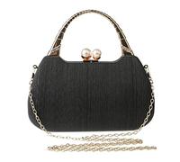 KXQYIKYI Bucket Rainbow Color Diamonds Day Clutch con cadena de hombro Bolsos de noche Soporte de perlas (C)