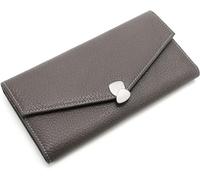 KXQYIKYI Carteras De Cuero para Mujer con Bloqueo RFID,Bolso De Mano con Hebilla Patrón De Lichi, Una Cartera Tríptico Larga Y De Gran Capacidad con Tarjetero Que Puede Contener Teléfonos Móviles