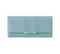 KXQYIKYI Carteras para Mujer Cartera Larga de Cuero de PU para Mujer Tarjetero Monedero de Viaje para Mujer (Rojo Vino), Azul