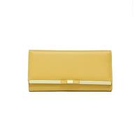 KXQYIKYI Carteras para Mujer Cartera Larga de Cuero de PU para Mujer Tarjetero Organizador de teléfono Monedero de Viaje para Mujer (Púrpura), Amarillo