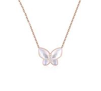 KXQYIKYI Collar de mariposa serie Original para mujer, cadena de clavícula de plata de ley de malaquita ligera de lujo, accesorios de regalo