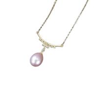 KXQYIKYI Collares con colgante de perlas naturales de agua dulce, joyería de plata de ley 925 para mujeres que salen en Navidad