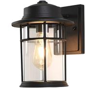 KXQYIKYI Europa Vintage de Aluminio Aluminio Impermeable al Aire Libre LED LED LANTERNA E27 Lámparas Edison Balcón de Vidrio Industrial
