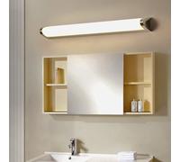 KXQYIKYI Lámpara de Pared Luces de Pared LED Baño Interior Encima del Espejo Aplique Impermeable Ip44 Amplio Rango de iluminación Baño de Hotel Plateado Cuarto de baño (luz Blanca, 40 cm)