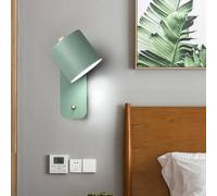 KXQYIKYI Lámpara de Pared Luces de Pared LED Interior Giratorio 180 Aplique de Lectura Metal Moderno Ángulo Ajustable Dormitorio Cama Pasillo Pasillo Oficina (Gris)