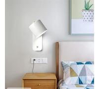 KXQYIKYI Lámpara de Pared Luces de Pared LED Interior Giratorio 180 Aplique de Lectura Metal Moderno Ángulo Ajustable Dormitorio Cama Pasillo Pasillo Oficina (Gris)