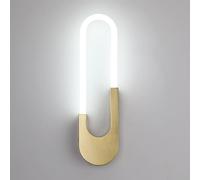 KXQYIKYI LED Gold Wals HUNKTION Reloj moderno durmiendo LEGELE Lámpara de pared lineal simple pared de metal pared pared geométrica luces para sala de estar dormitorio pasillo escalera noche