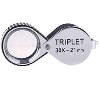 KXQYIKYI Lupa de Pantalla Lupa 30X HD Libros Periódicos Periódicos Monedas Lente óptica Amante de Las Joyas, Blanco, 24 * 25 * 60 mm Lupa con luz LED El Doble de Comodidad