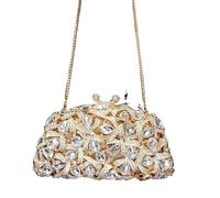 KXQYIKYI Metal Rhinestones Rhinestones Banquete Banquero Vestido Cena Cena Cadena Bolsa de embrague
