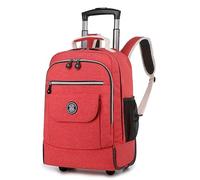 KXQYIKYI Mochila para Ruedas de 17 Pulgadas Mochila Enrollable Bolsas de tranvía con Mochila de Ruedas para la cabaña Escolar en la Bolsa del Carro (Color: púrpura, tamaño: 17 Pulgadas)