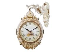 KXQYIKYI Relojes de Pared de Doble Cara, Relojes de Pared giratorios 3D de Doble Cara, Reloj de Pared silenciosa Vintage Reloj Decorativo de decoración del hogar, un
