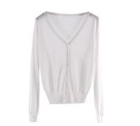 KXSEXAZN Bolero Cardigan Mujer Cárdigan De Mujer De Manga Larga, Ligero, con Cuello En V, con Botones, Chaqueta, Tops, Encogimiento De Hombros, Frente Abierto, Ligero, Informal, Suelto, Jersey De P