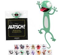 KXT - Marcapáginas en 3D, diseño de animales de dibujos animados, regalo divertido para niños y adultos (Gecko)