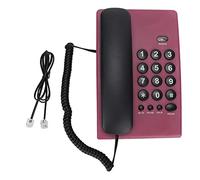 KXT504 Teléfono Fijo doméstico Teléfono con Cable Multifuncional Auricular magnético Dual Hotel de Oficina (Rosa roja)