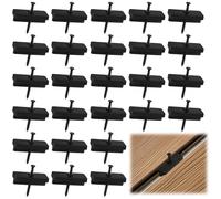 KXVXXV 105 clips para tablones de WPC de 6 mm, clips de fijación de WPC, color negro, clips de plástico para tablones de terraza/BPC, fijación oculta con clip en T + tornillos