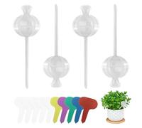 KXVXXV 4 bolas de riego de 150 ml, dispensador de agua, riego para plantas, con 10 etiquetas para plantas, riego automático