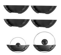 KXVXXV 4er Topfdeckelhalter Wand für 15-32 cm große Pfannendeckel selbstklebend deDeckelhalter Schrantürr Kunststoff Topfdeckel Organizer Tür Deckelhalter Küche Set