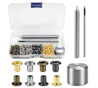 KXVXXV 800pcs Metallösen Grommet Kit 2mm Ösen Set Eyelets Ösenset 4 Farben Lochnieten kleine Ösenbefestigungswerkzeug mit Aufbewahrungsbox für Schuhe Taschen Leder Handwerk