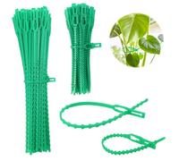 KXVXXV Bridas para Plantas 200 Unidades Bridas para Cables Ajustable Verde Resistente a la Intemperie Bridas para árboles Bridas para Plantas Bridas para árboles 13/23cm