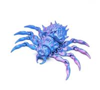 KXWDKJ 3D Objeto Impreso 3D Fidget Fantasma Araña para Halloween Hogar Oficina Estantería Escritorio Ejecutivo Decoración-Pink Blue