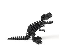 KXWDKJ 3D Printed Dinosaur 3-D Printed Toys Esqueleto de Tyrannosaurus Rex Articulado para Decoración de Home Office, Escritorio Ejecutivo, Regalos de Fantasía-Black||15cm/5.9in
