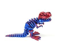 KXWDKJ 3D Printed Dinosaur 3D Prints Esqueleto de Tyrannosaurus Rex Articulado para Alivio del Estrés, Decoración de Home Office, Juguetes de Escritorio-Laser Blue||15cm/5.9in