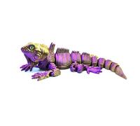 KXWDKJ Animales 3D Animales de Impresora 3D Iguana 18cm/21.9in para la Decoración de Oficina Hogar Regalos de Fantasía Sorpresa-Purple Gold
