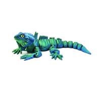 KXWDKJ Animales 3D Animales de Impresora 3D Iguana 18cm/21.9in para la Decoración de Oficina Hogar Regalos de Fantasía Sorpresa-Blue Green