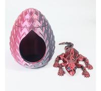 KXWDKJ Animales Impresos en 3D Mini Animales Gato Sphynx y Cama para Gato Set Articulado para Regalos Fantasía Sorpresa-Black Red