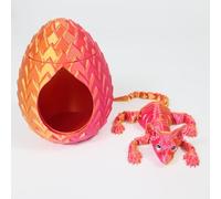 KXWDKJ Animales Impresos en 3D Mini Animales Gato Sphynx y Cama para Gato Set Articulado para Regalos Fantasía Sorpresa-Laser Red