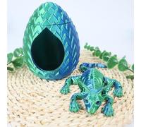 KXWDKJ Animales Impresos en 3D Mini Animales Gato Sphynx y Cama para Gato Set Articulado para Regalos Fantasía Sorpresa-Laser Green