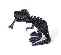 KXWDKJ Animales Impresos en 3D Mini Juguetes Impresos en 3D Esqueleto de Tyrannosaurus Rex con Huesos para Alivio del Estrés Oficina en Casa Decoración Descompresión-Laser Black Purple||20cm/7.9in