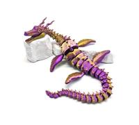 KXWDKJ Dragón Impreso en 3D Animal Impreso en 3D Dragón Marino para Regalos Fantasía Sorpresa Juguetes de Escritorio Ejecutivo-Purple Gold||49cm/19.3in