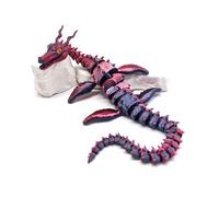 KXWDKJ Dragón Impreso en 3D Animal Impreso en 3D Dragón Marino para Regalos Fantasía Sorpresa Juguetes de Escritorio Ejecutivo-Red Black||49cm/19.3in