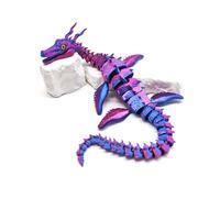 KXWDKJ Dragón Impreso en 3D Animal Impreso en 3D Dragón Marino para Regalos Fantasía Sorpresa Juguetes de Escritorio Ejecutivo-Red Blue||34cm/13.4in
