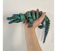 KXWDKJ Juguetes de impresión 3D de animales impresos en 3D, cocodrilo, para decoración de escritorio ejecutivo de oficina en casa (38 cm, rojo, verde y azul)