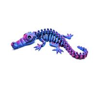 KXWDKJ Juguetes de Impresora 3D Animal Impreso en 3D Esqueleto de Cocodrilo para Alivio del Estrés Oficina en Casa Decoración de Descompresión Juguetes de Escritorio-Red Blue||21cm/8.3in