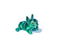 KXWDKJ Juguetes de Impresora 3D Animales Mini Impresos en 3D Bulldog 6cm / 2,4in para Alivio del Estrés Oficina en Casa Decoración Descompresión-Laser Green